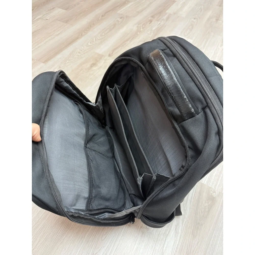 Samsonite Black Ballistic Nylon Laptop Business Backpack RFID Protection Travel